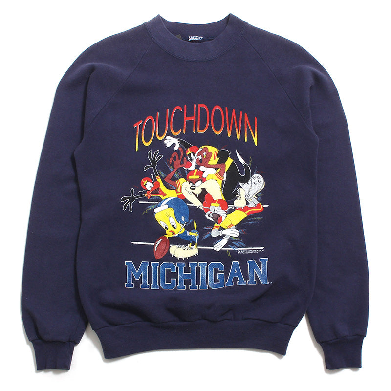 University of Michigan Looney Tunes Touchdown Crewneck Sweatshirt Navy (Small) University of Michigan Looney Tunes Touchdown Crewneck Sweatshirt Navy (Small)