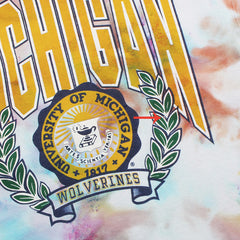University of Michigan Big Arch & Seal Savvy Crewneck Sweatshirt Watercolor Tie-Dye (XL)