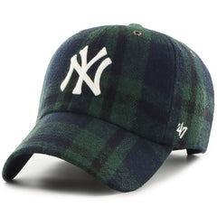 New York Yankees Schoolboy Black Watch Clean Up Hat Navy