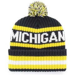 University of Michigan Wolverines Bering Cuff Knit Hat Beanie Navy