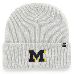 University of Michigan Wolverines Brain Freeze Cuff Knit Hat Beanie Gray