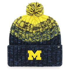 University of Michigan Wolverines Cascade Cuff Knit Hat Beanie Navy