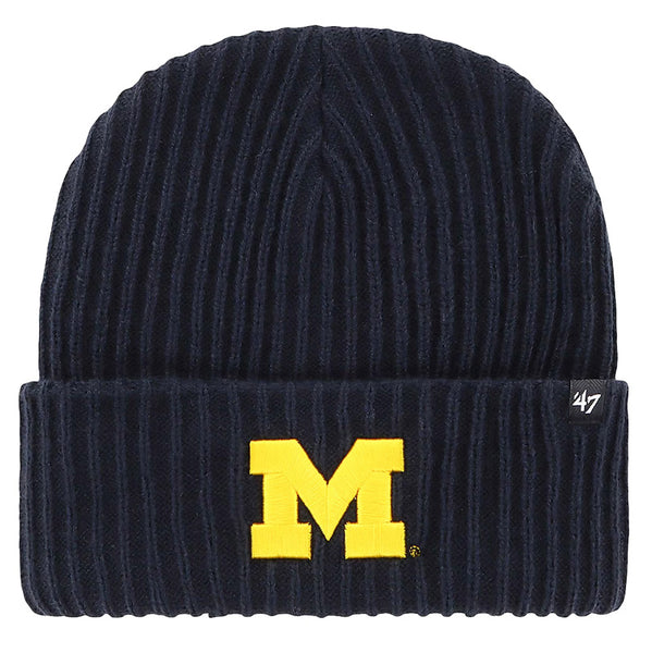 University of Michigan Wolverines Harbor Cuff Knit Hat Beanie Navy