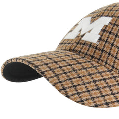 University of Michigan Wolverines Shepherds Check Clean Up Hat Camel