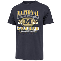 University of Michigan Wolverines 2026 NCAA Basketball National Champions Franklin T-Shirt Atlas Blue
