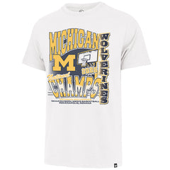 University of Michigan Wolverines 2026 NCAA Basketball National Champions  Franklin T-Shirt White Wash