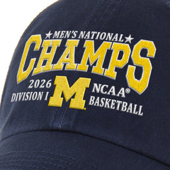 University of Michigan Wolverines 2026 NCAA Basketball National Champions Clean Up Hat Navy