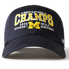 University of Michigan Wolverines 2026 NCAA Basketball National Champions Clean Up Hat Navy