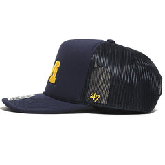 University of Michigan Wolverines Block M Foam Front Mesh Trucker Hat Navy