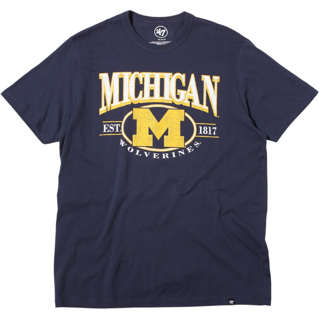 University of Michigan Wolverines Deluxia Franklin T-Shirt Atlas Blue