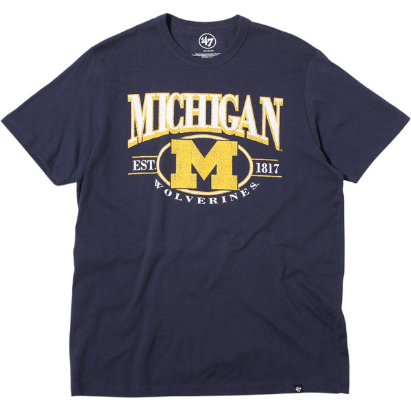 University of Michigan Wolverines Deluxia Franklin T-Shirt Atlas Blue