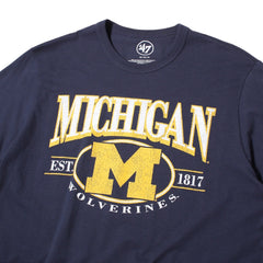 University of Michigan Wolverines Deluxia Franklin T-Shirt Atlas Blue