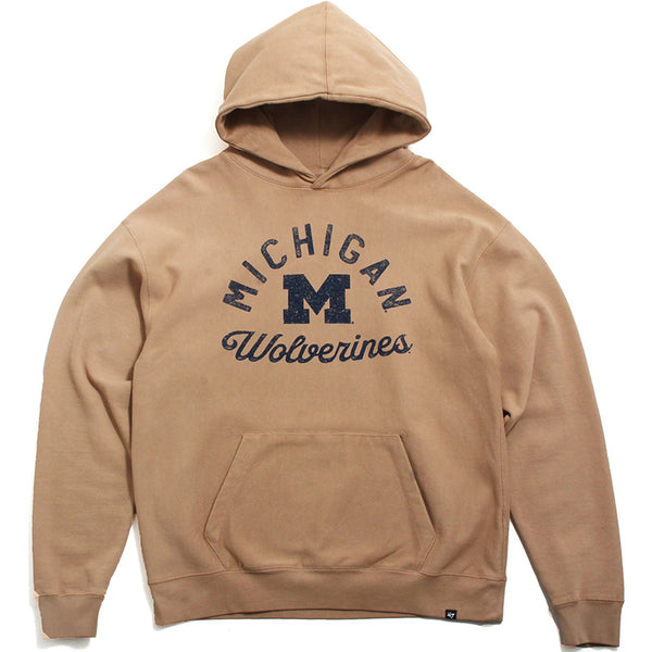 University of Michigan Wolverines Dusted Bowline River Hoodie Dusted Khaki