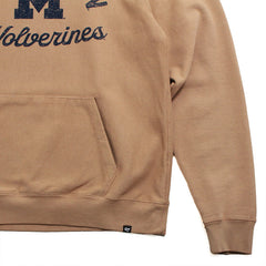 University of Michigan Wolverines Dusted Bowline River Hoodie Dusted Khaki