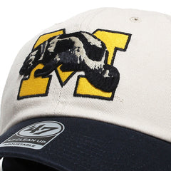University of Michigan Grand Stand Vintage Clean Up Hat Bone