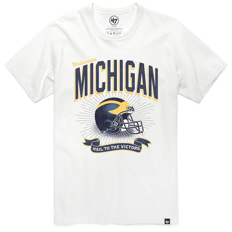 University of Michigan Wolverines Prime Play Franklin T-Shirt White Wash