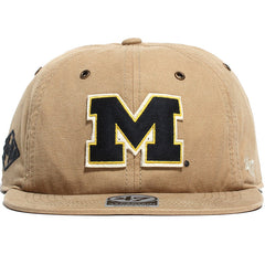 University of Michigan Wolverines Trophy Case Ragler Captain RL Hat Khaki