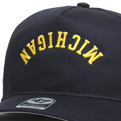 University of Michigan Wolverines Upside Down Flip Script Hitch RF Hat Navy