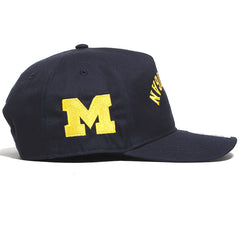 University of Michigan Wolverines Upside Down Flip Script Hitch RF Hat Navy