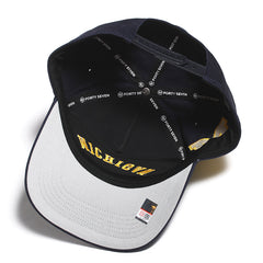 University of Michigan Wolverines Upside Down Flip Script Hitch RF Hat Navy