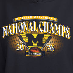 University of Michigan Wolverines Women's 2026 NCAA Basketball National Champions Naomi Hoodie Fall Navy