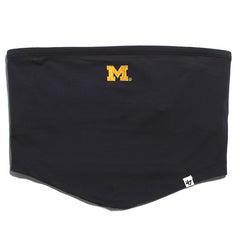 University of Michigan Wolverines Women's Micro Embroidered Bandana Tube Top Navy