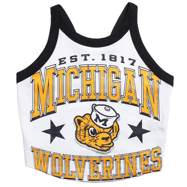 University of Michigan Wolverines Women's Energize Sporty Tank Top White