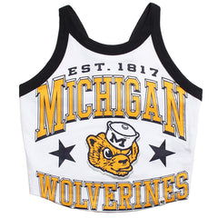 University of Michigan Wolverines Women's Energize Sporty Tank Top White
