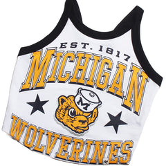 University of Michigan Wolverines Women's Energize Sporty Tank Top White