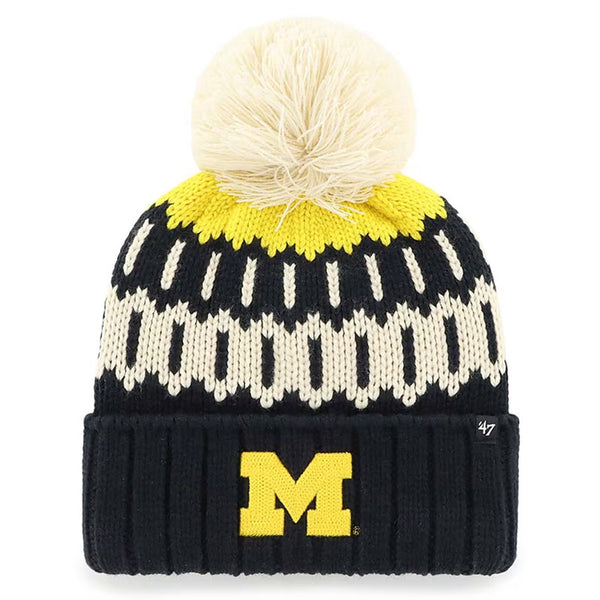 University of Michigan Wolverines Women's Felicity Cuff Knit Hat Beanie Navy
