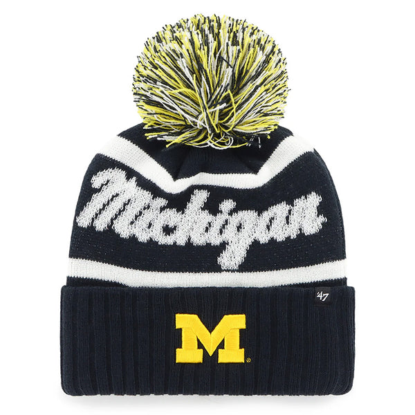University of Michigan Wolverines Women's Spirited Cuff Knit Hat Beanie Navy