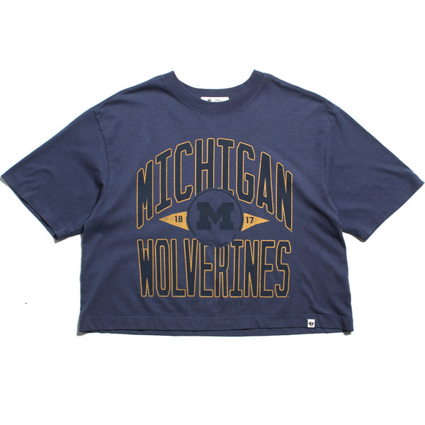University of Michigan Wolverines Women's Windthrow Ravine Crop T-Shirt Portal