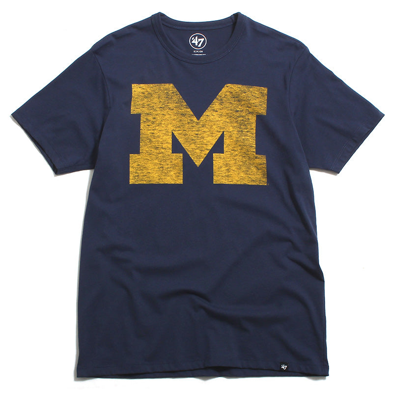 University of Michigan Wolverines Block M Premier Franklin T-Shirt Atlas Blue
