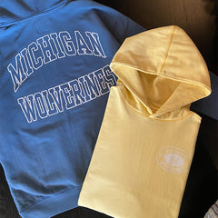 University of Michigan Wolverines Hookline River Hoodie Dusted Maize