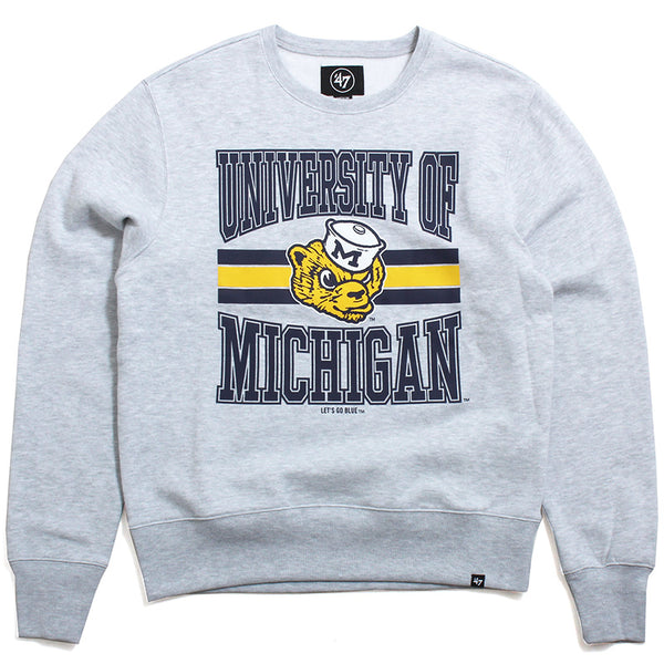 University of Michigan Wolverines Letters Headline Crew Relay Grey