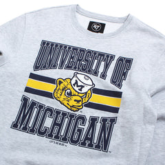 University of Michigan Wolverines Letters Headline Crew Relay Grey