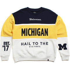 University of Michigan Wolverines On Five Maximalist Crew Goldfinch