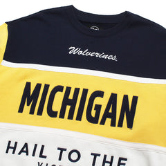 University of Michigan Wolverines On Five Maximalist Crew Goldfinch