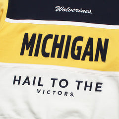 University of Michigan Wolverines On Five Maximalist Crew Goldfinch