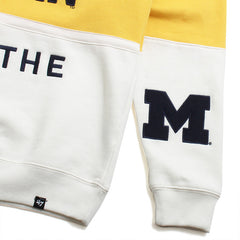 University of Michigan Wolverines On Five Maximalist Crew Goldfinch