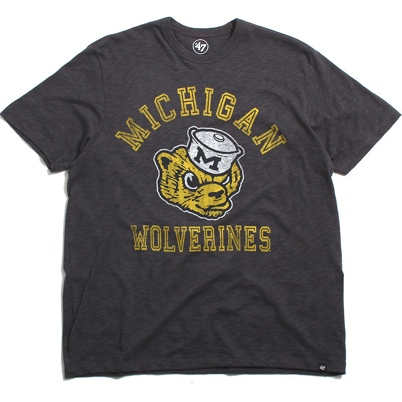 University of Michigan Wolverines Tradition Arch Grit Scrum T-Shirt Vintage Charcoal