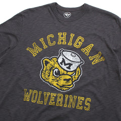 University of Michigan Wolverines Tradition Arch Grit Scrum T-Shirt Vintage Charcoal