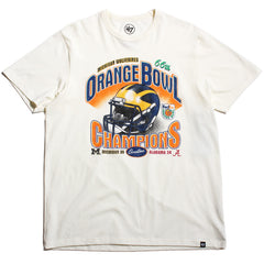 University of Michigan Wolverines 2000 Orange Bowl History Franklin T-Shirt Cream