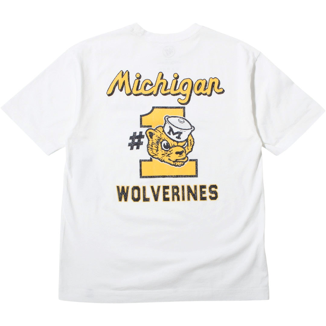 University of Michigan Wolverines Campus Mascots Backer Foundation T-Shirt White