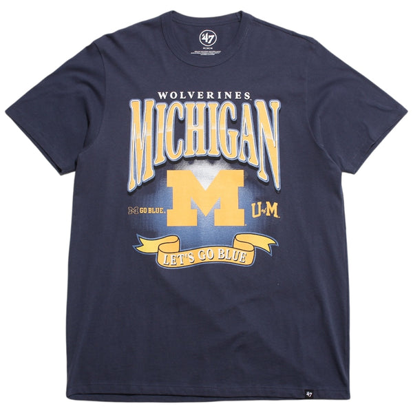 University of Michigan Wolverines Chrometown Franklin T-Shirt Atlas Blue
