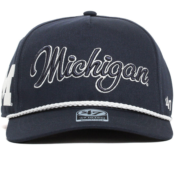 University of Michigan Wolverines Overhand Hitch Hat Vintage Navy