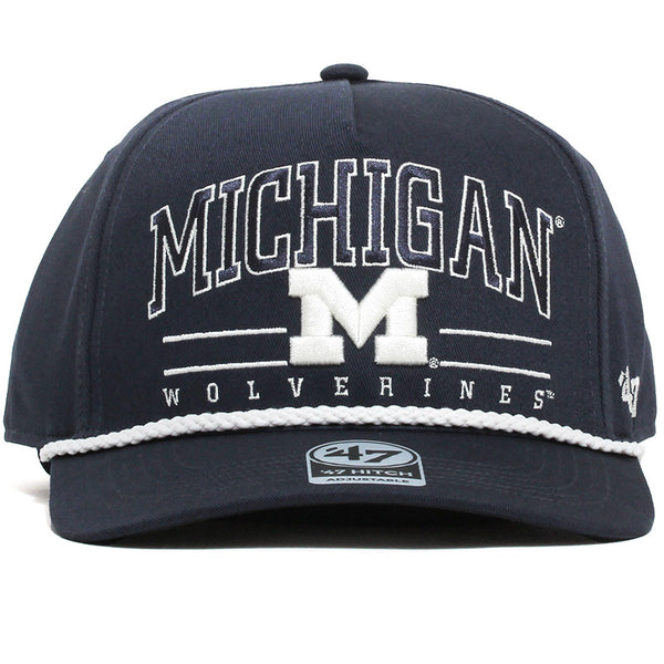 University of Michigan Wolverines Roscoe Rope Option Hitch Hat Vintage Navy