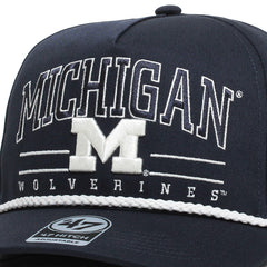 University of Michigan Wolverines Roscoe Rope Option Hitch Hat Vintage Navy