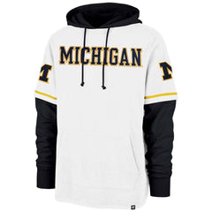 University of Michigan Wolverines Trifecta Shortstop Pullover Hoodie White Wash