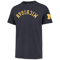 University of Michigan Wolverines Upside Down Two Peat Franklin T-Shirt Atlas Blue